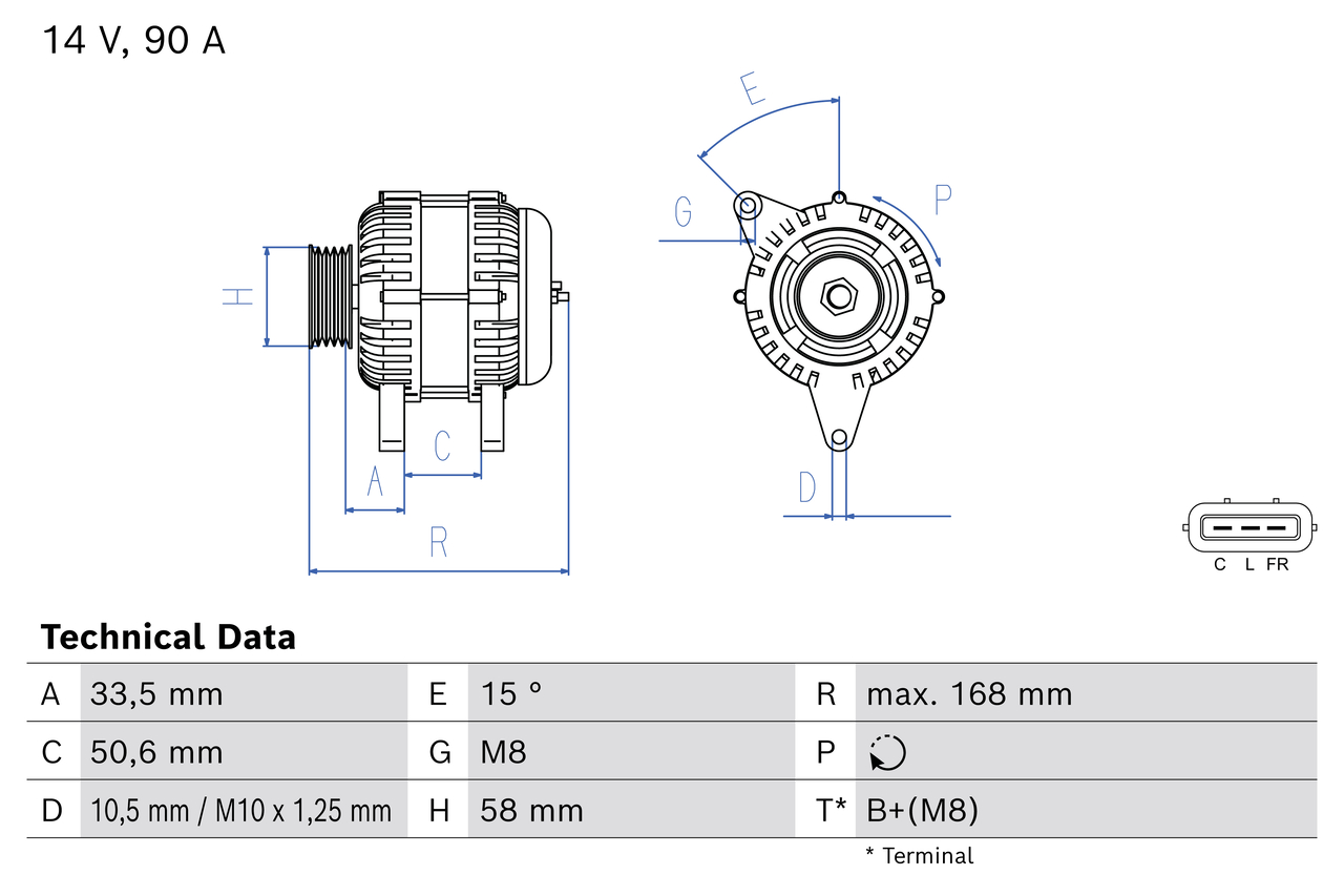 Alternatore BOSCH 0986084970