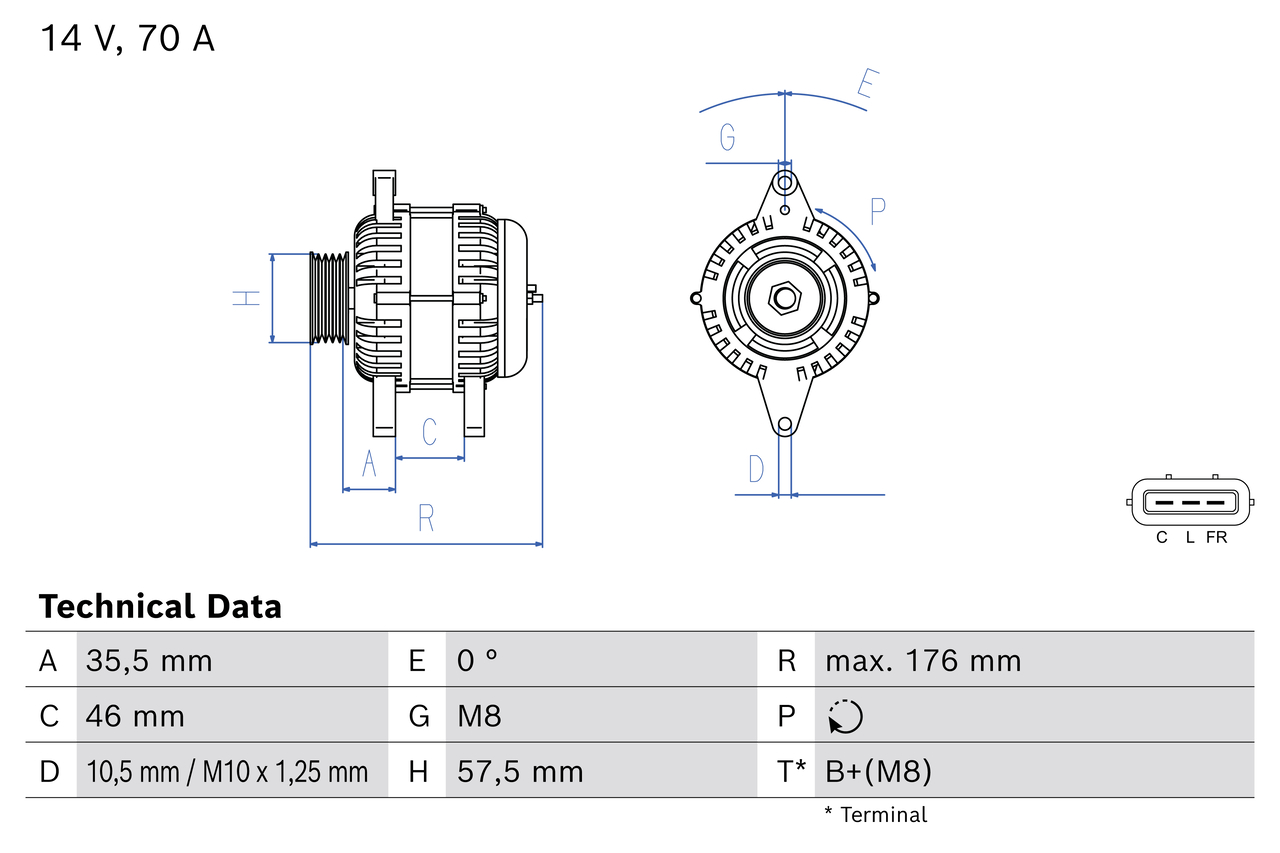 Alternatore BOSCH 0986085140