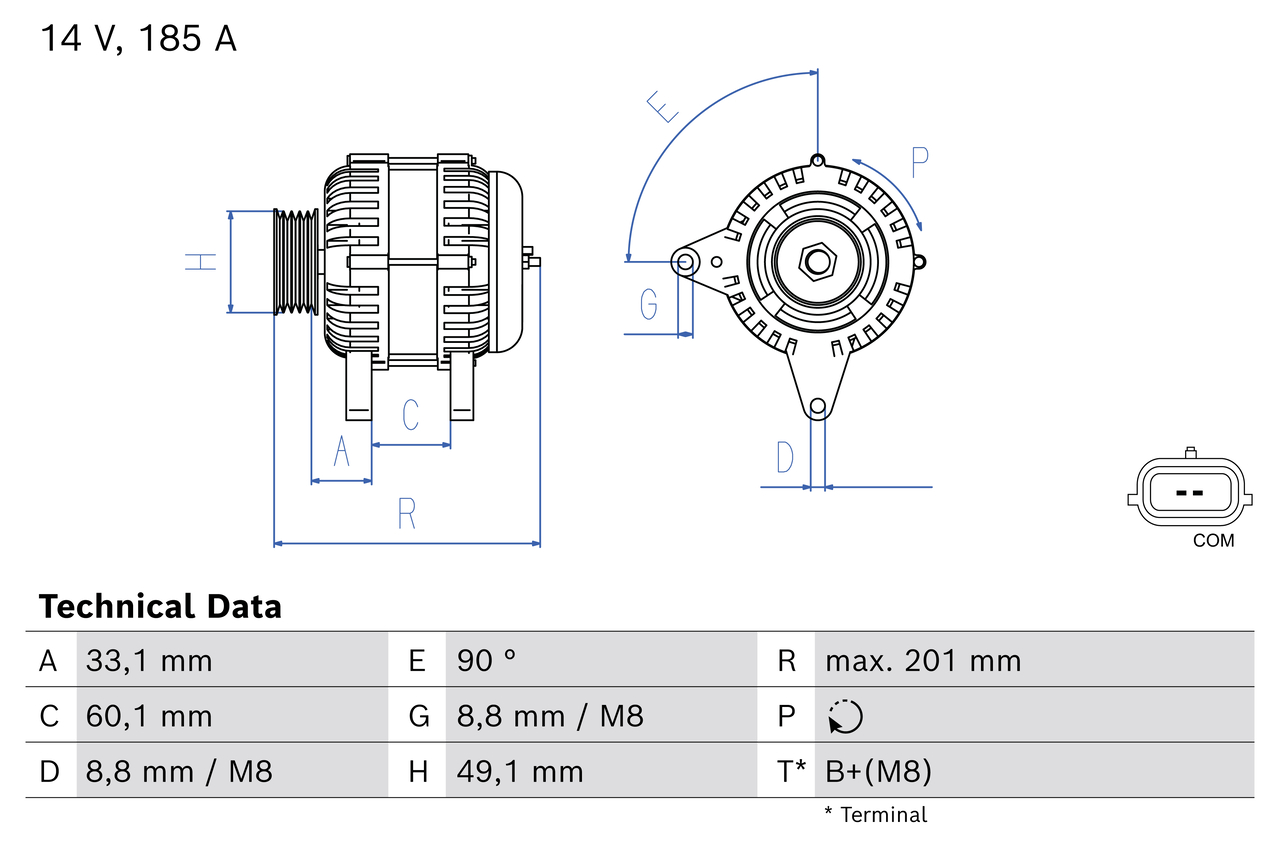 Alternatore BOSCH 0986085200