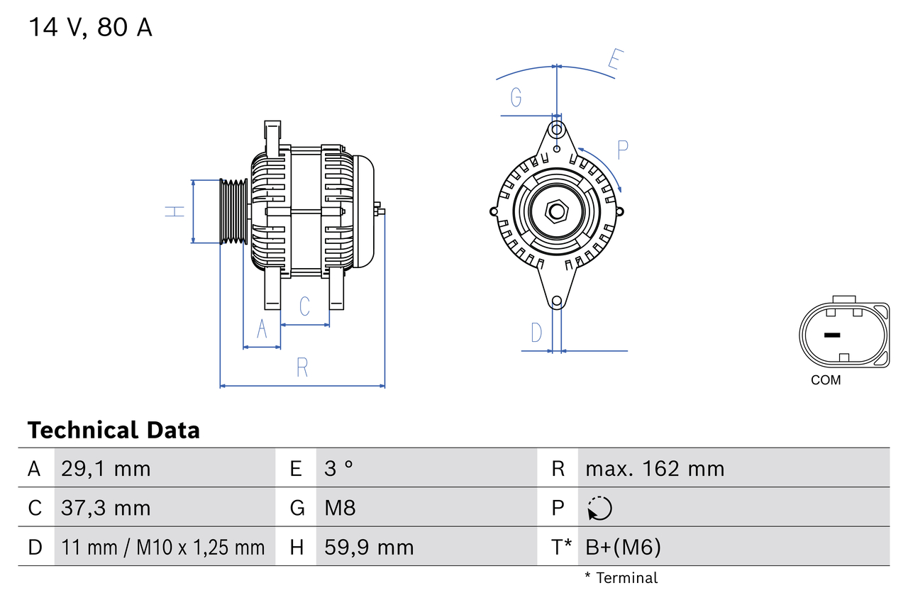 Alternatore BOSCH 0986085250