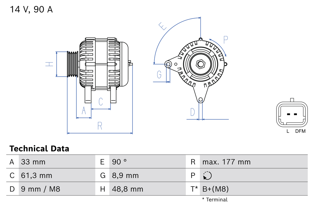 Alternatore BOSCH 0986086230