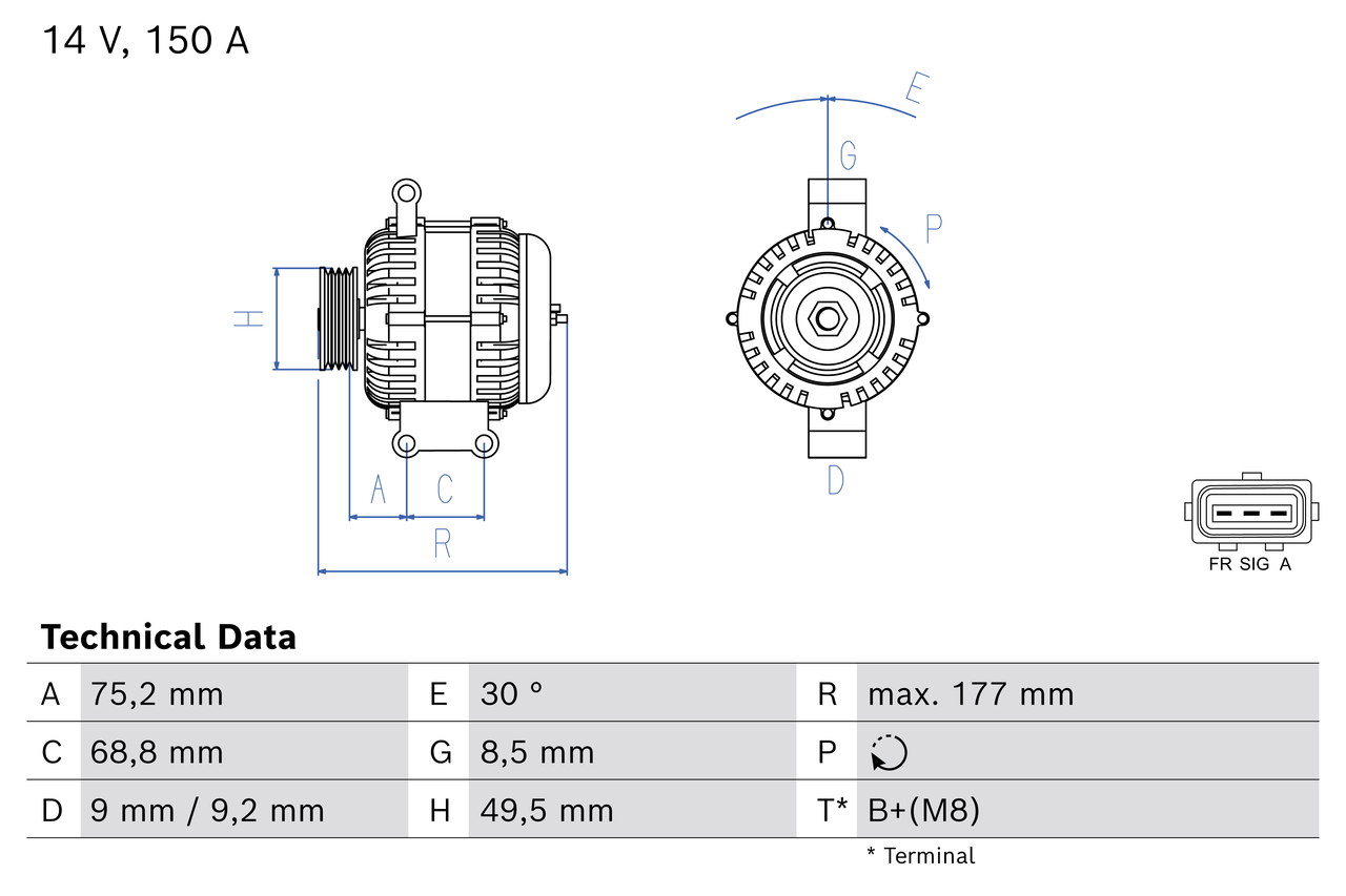 Alternatore BOSCH 0986086440