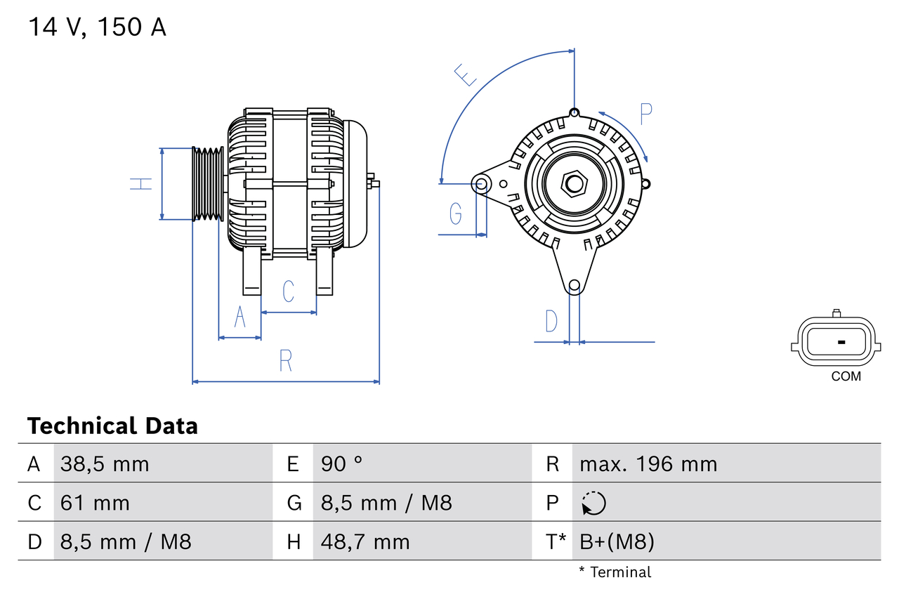 Alternatore BOSCH 0986086600