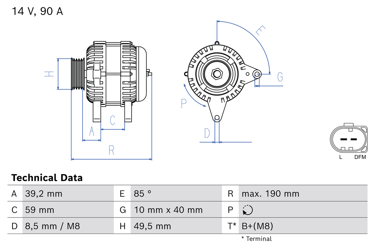 Alternatore BOSCH 0986086660