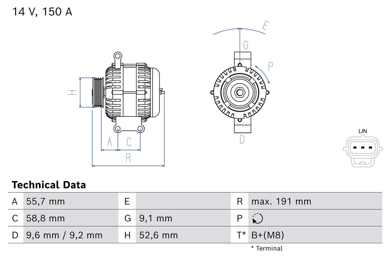 Alternatore BOSCH 0986086680