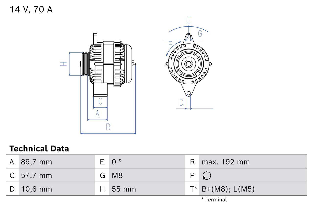 Alternatore BOSCH 0986086690