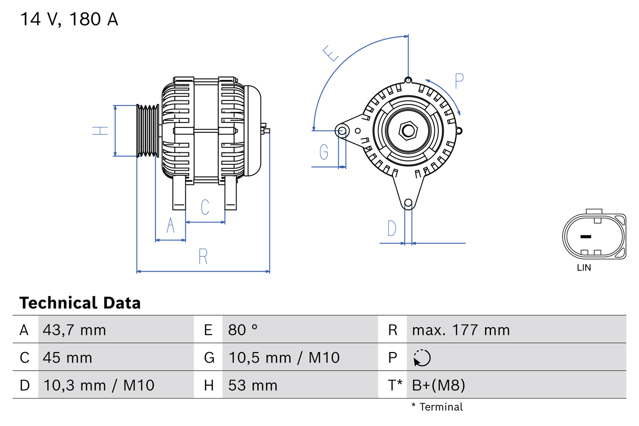 Alternatore BOSCH 0986086700