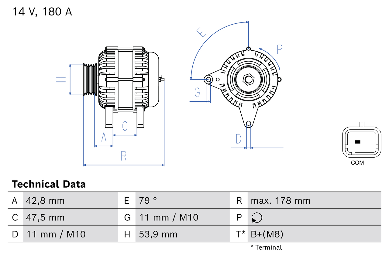 Alternatore BOSCH 0986086790