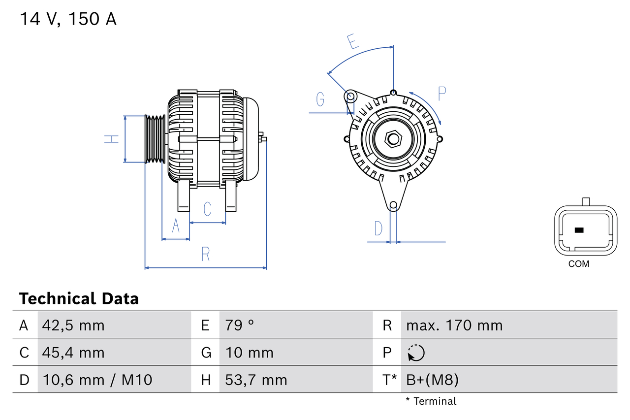 Alternatore BOSCH 0986086810
