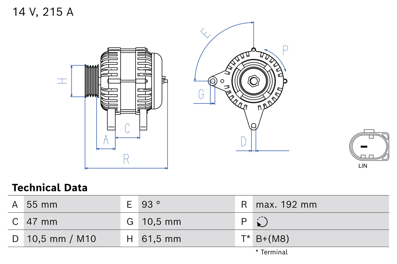 Alternatore BOSCH 0986087130