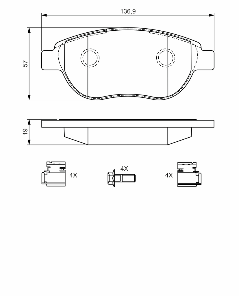 Pastiglie freno BOSCH 0986494602