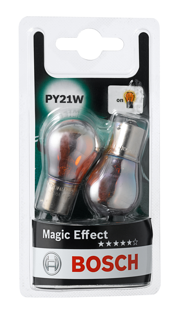 LAMPADA (KIT 2PZ)  12V 21W PY21W (ARANCIO QUANDO E ACCESA)