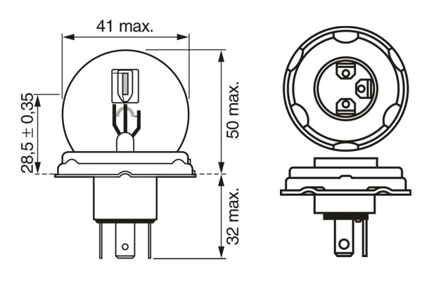 LAMPADA PURE LIGHT R2 45/40W 12V