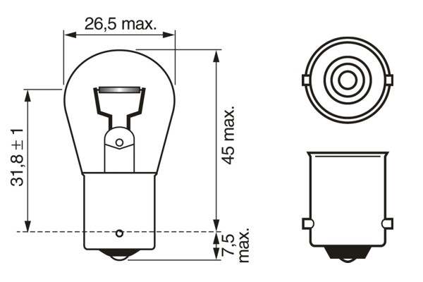 LAMPADA PURE LIGHT P21W 12V