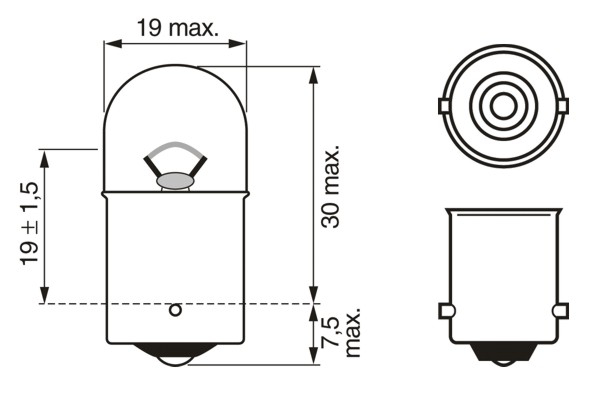 LAMPADA PURE LIGHT R5W 12V