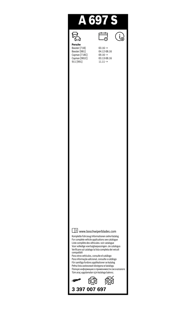 BOSCH SPAZZOLE TERGI