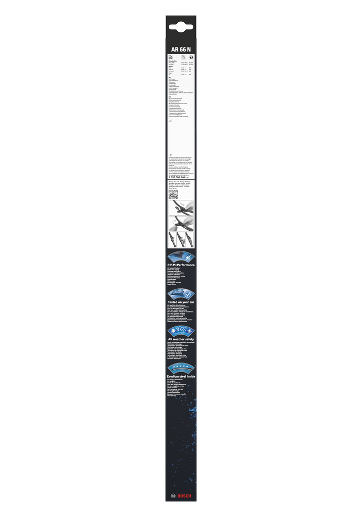 SPAZZOLA TERGICRISTALLO AR66N 650MM CON UGELLO PREMONTATO