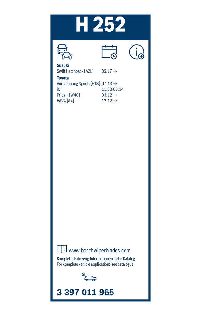 BOSCH SPAZZOLA TERGICRISTALLO