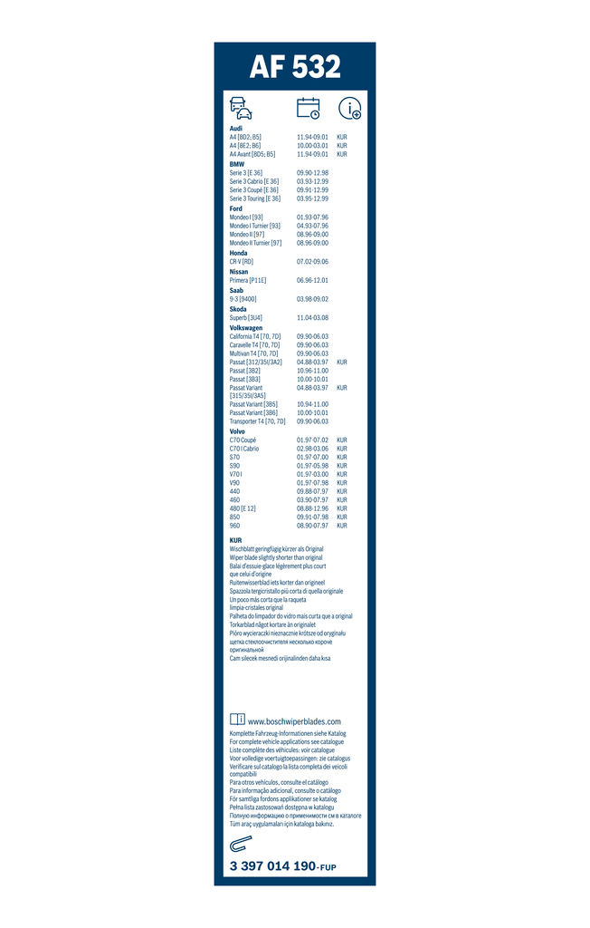 BOSCH SPAZZOLA TERGICRISTALLO