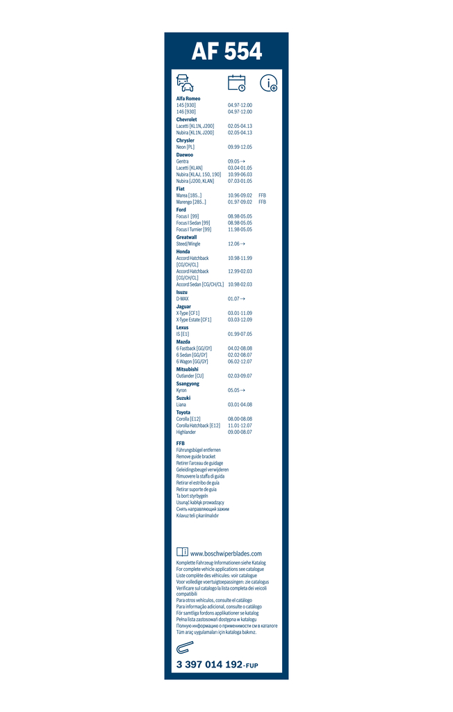 BOSCH SPAZZOLA TERGICRISTALLO