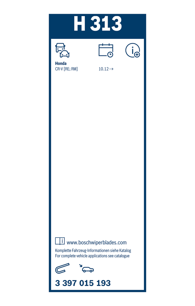 BOSCH SPAZZOLE TERGI