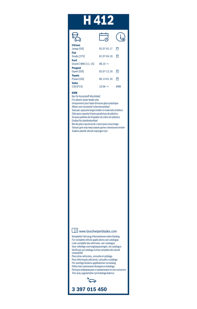 BOSCH SPAZZOLA TERGICRISTALLO