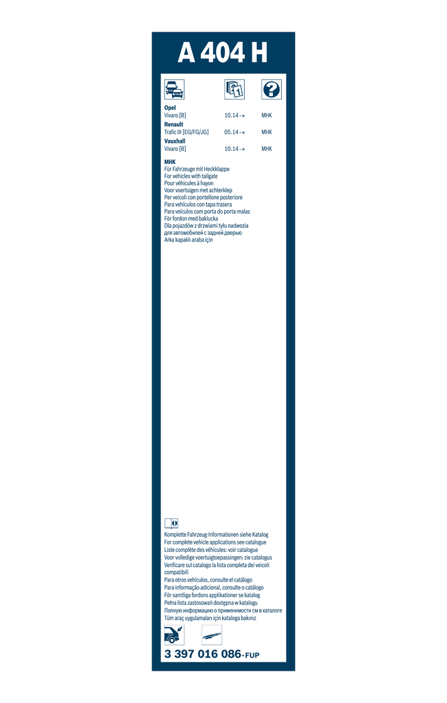 BOSCH SPAZZOLA TERGICRISTALLO