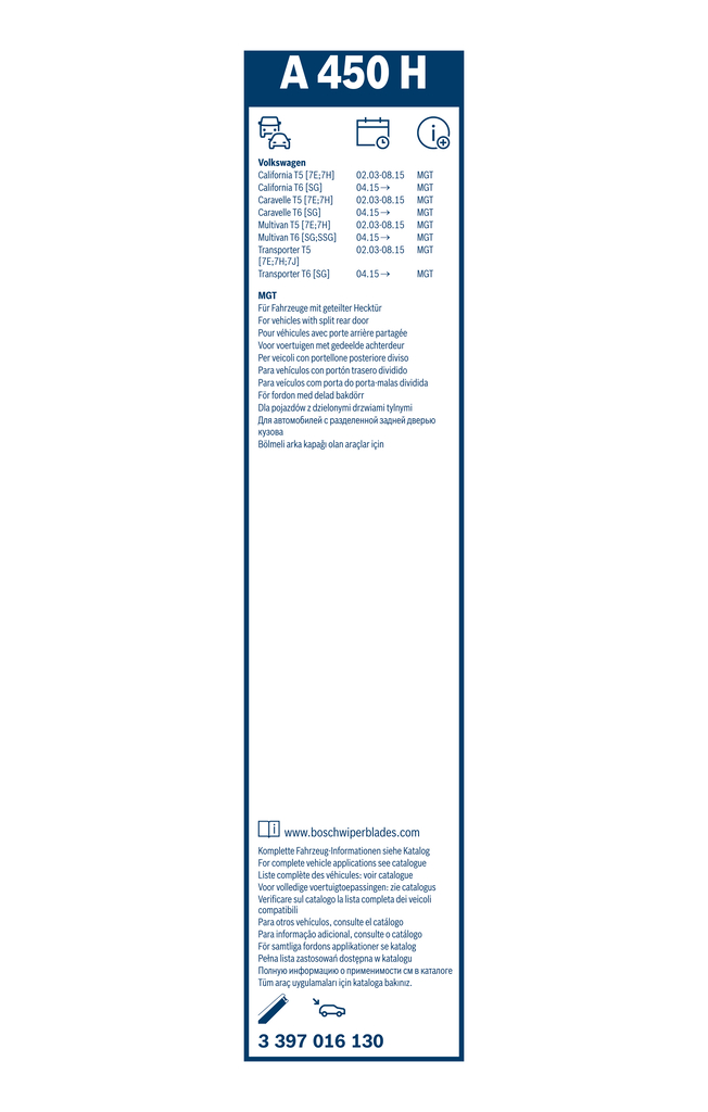 BOSCH SPAZZOLA TERGICRISTALLO
