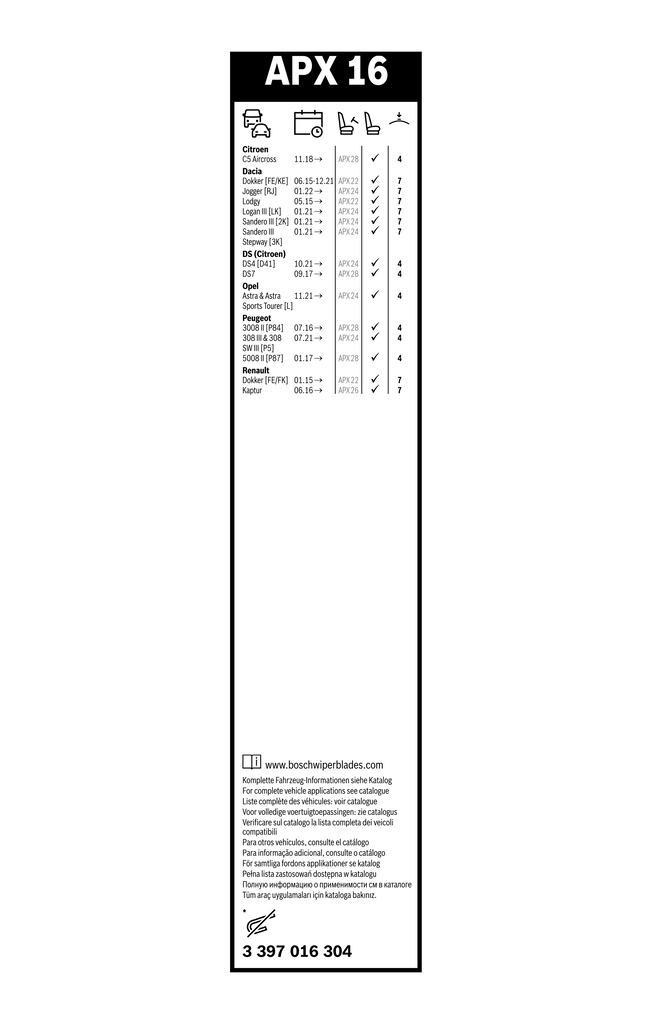 BOSCH SPAZZOLA TERGI. (5^)