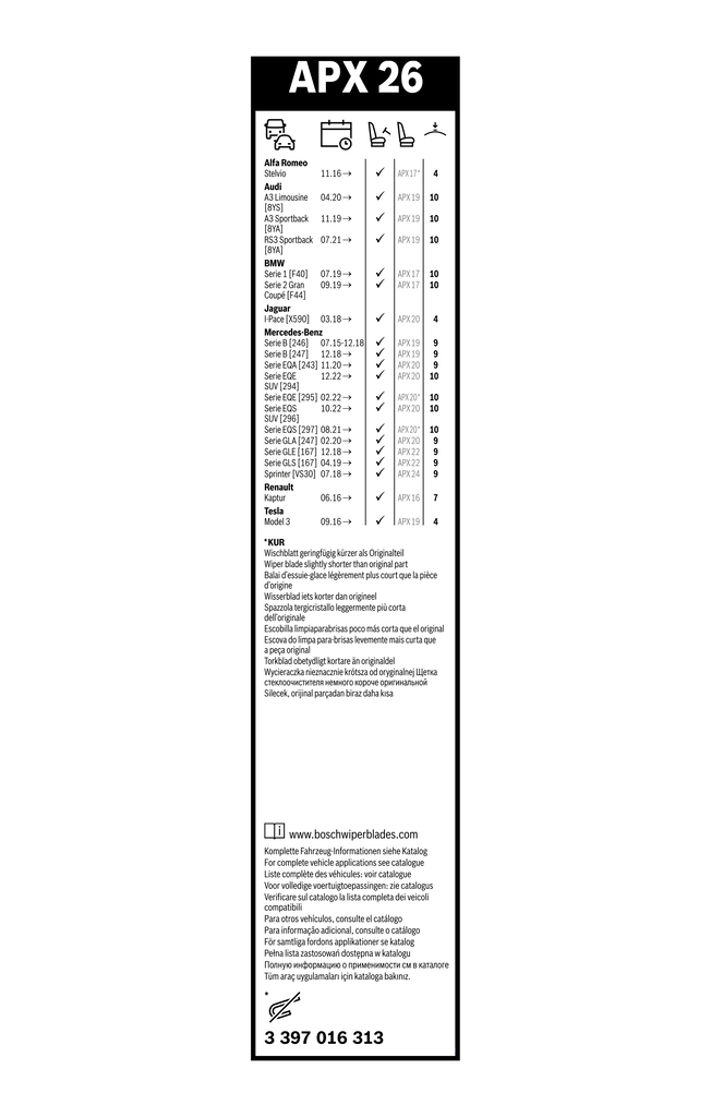 BOSCH SPAZZOLA TERGI. (5^)