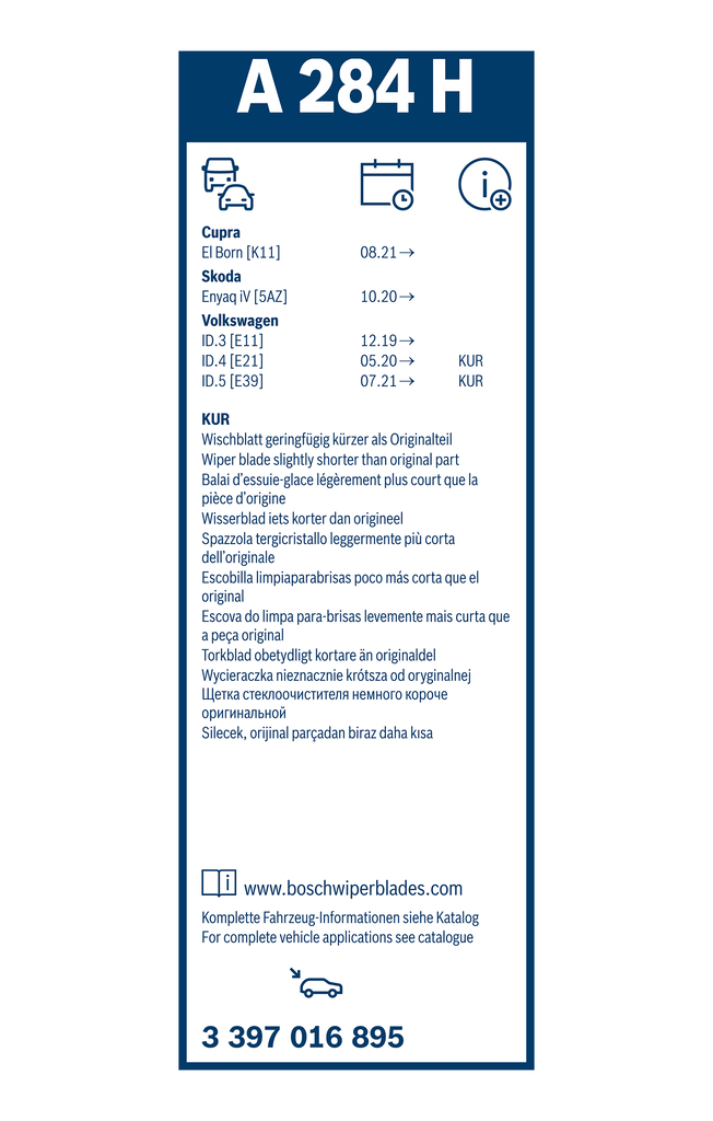 BOSCH SPAZZOLA TERGICRISTALLO