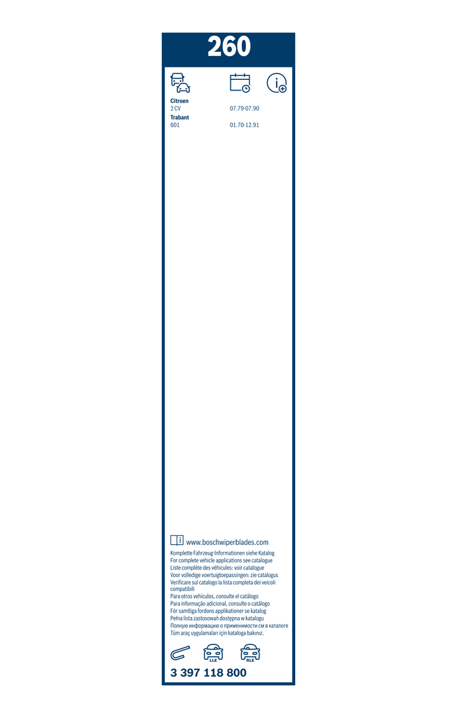 BOSCH SPAZZOLE TERGI