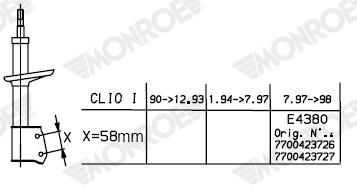Ammortizzatore MONROE G7485