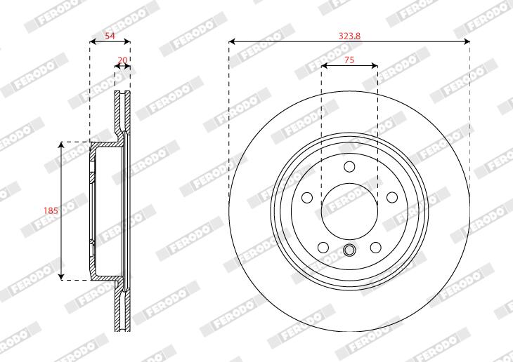 Disco freno FERODO DDF2033C
