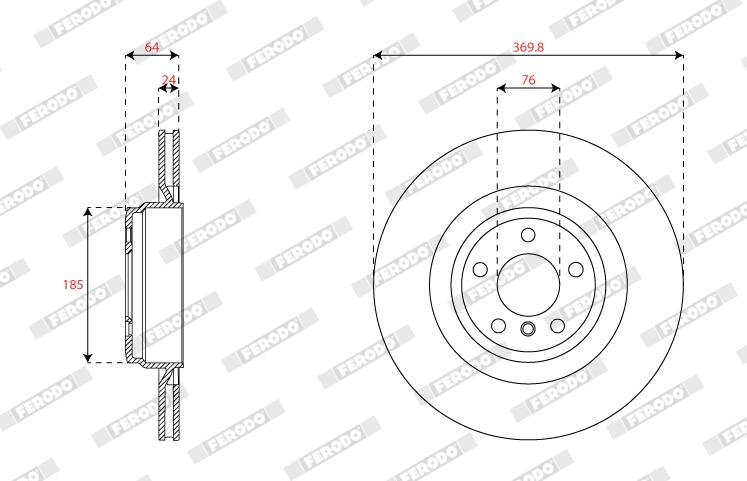 Disco freno FERODO DDF2036C-1