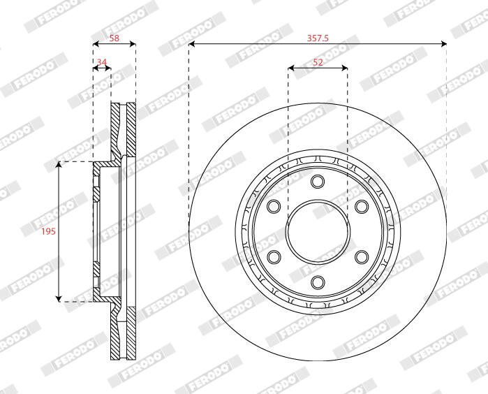 Disco freno FERODO DDF2073C-1