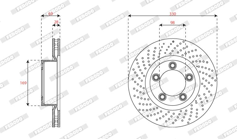 Disco freno FERODO DDF2137LC-1