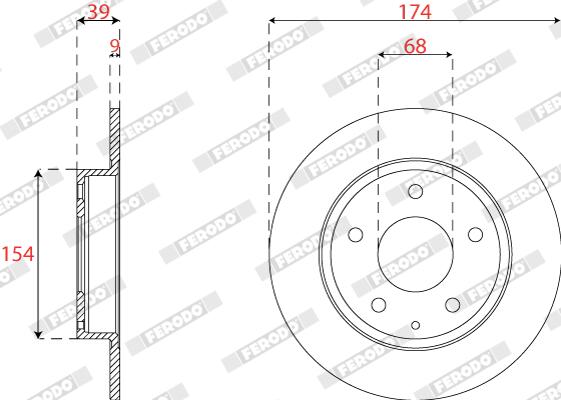 Disco freno FERODO DDF2533C