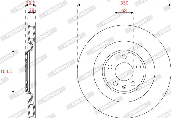 Disco freno FERODO DDF2661C