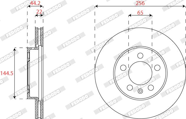 Disco freno FERODO DDF2663C