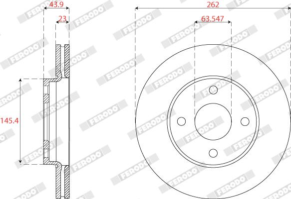Disco freno FERODO DDF2679C