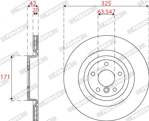 Disco freno FERODO DDF2733C