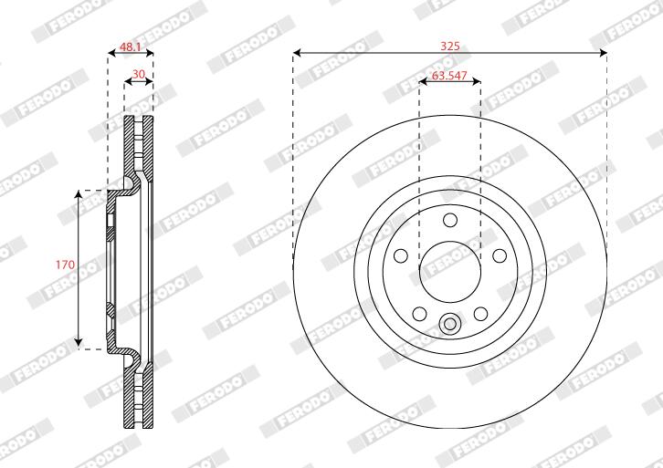 Disco freno FERODO DDF2734C-1