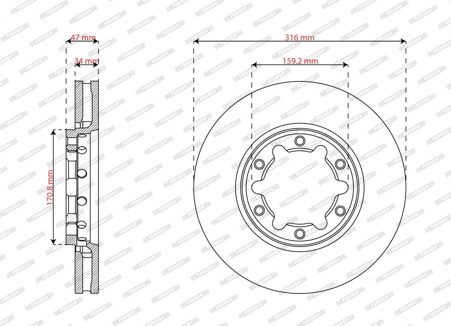 Disco freno FERODO DDF2755