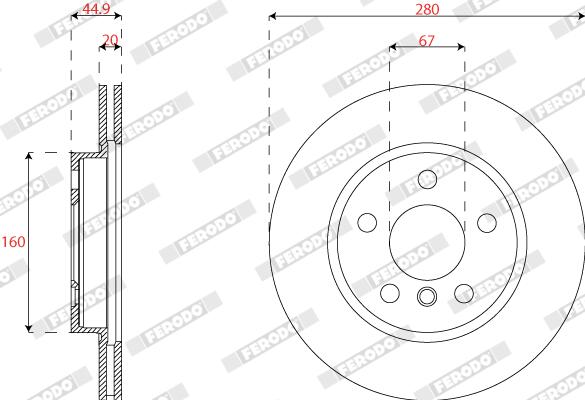 Disco freno FERODO DDF2769C