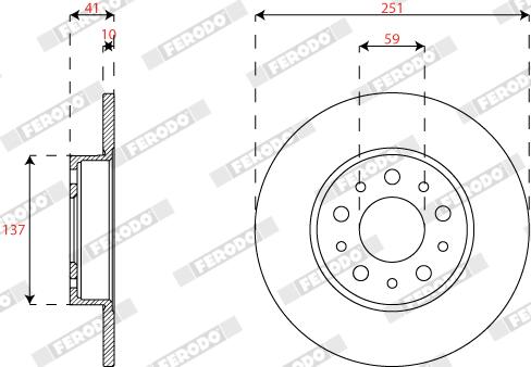 Disco freno FERODO DDF2777C