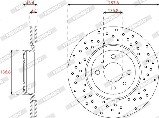 Disco freno FERODO DDF2793C