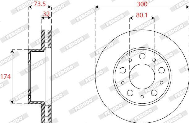 Disco freno FERODO DDF2795-1