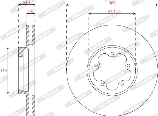 Disco freno FERODO DDF2798