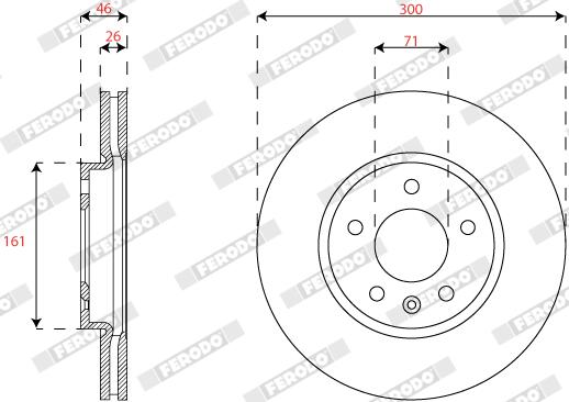 Disco freno FERODO DDF2811C